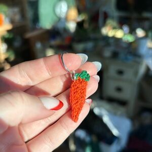 Tiny carrot bag charm